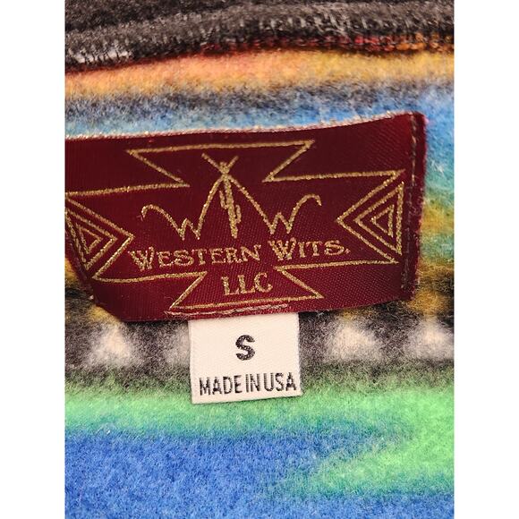 Western‎ Wits Womens Size Small Fleece Pullover Jacket Aztec Southwestern Print - Picture 2 of 6